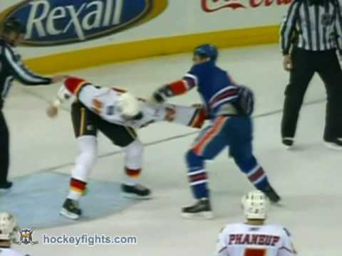 R. Regehr (CGY) vs. S. Staios (EDM)
