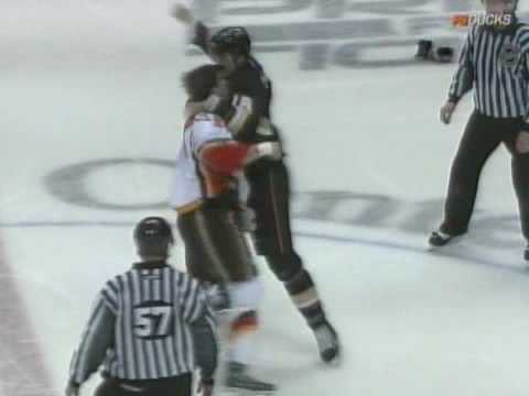 A. Roy (CGY) vs. G. Parros (ANA)