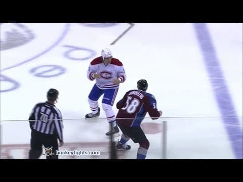 G. Parros (MTL) vs. P. Bordeleau (COL)