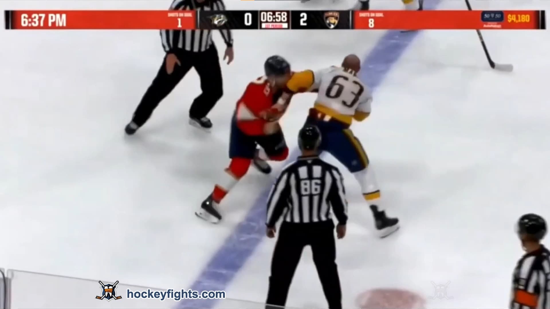 K. Marino (NSH) vs. J. Gadjovich (FLA)