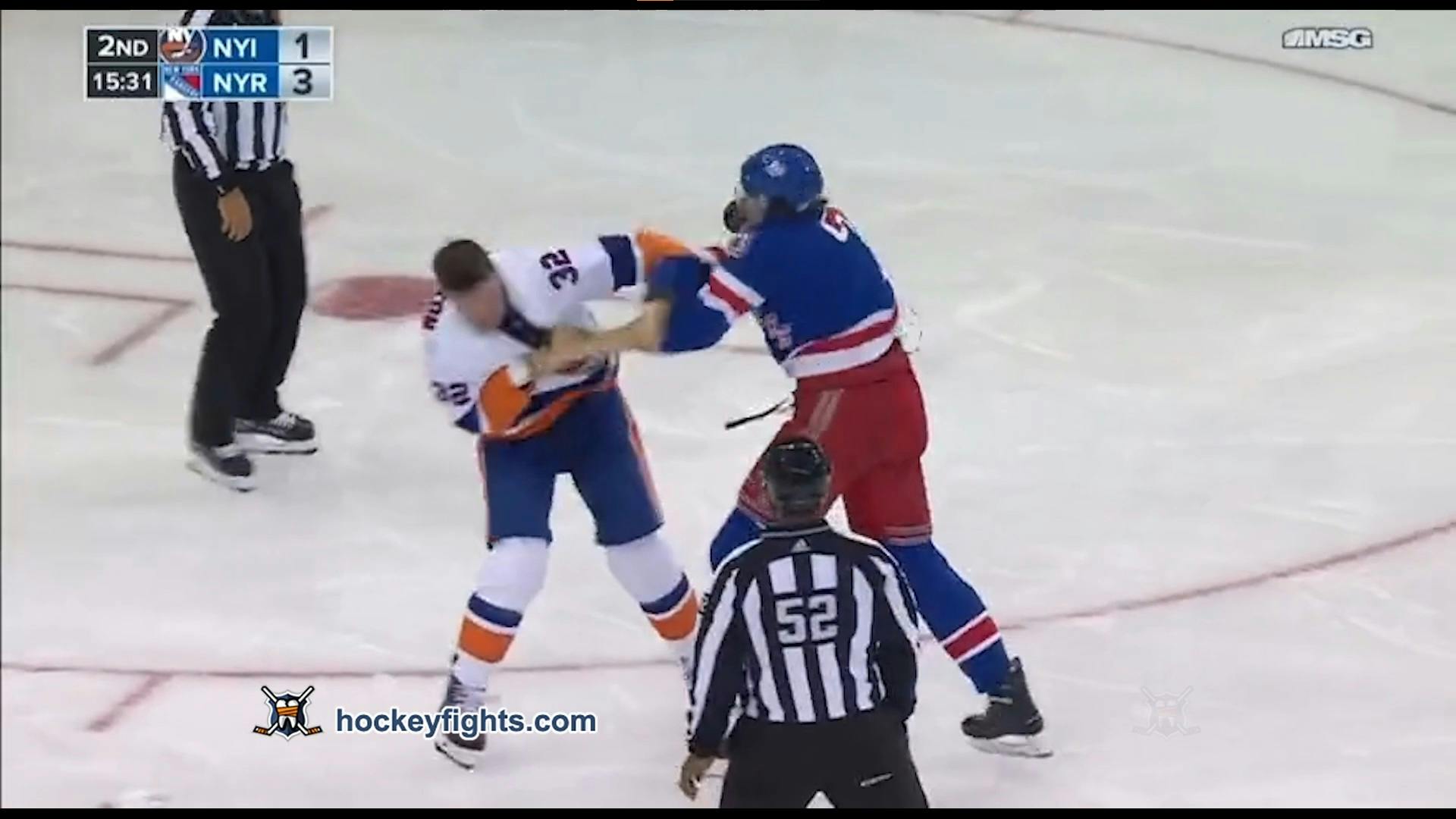 Rangers-Devils: 3 fights on opening faceoff 3/19/12 