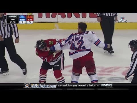 D. McIlrath (NYR) vs. P. Labrie (CHI)