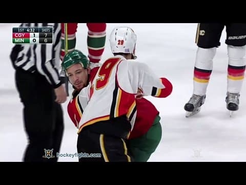 D. Engelland (CGY) vs. C. Stewart (MIN)
