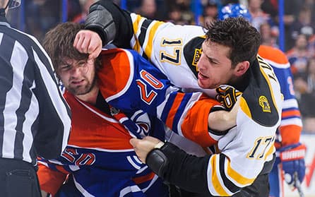 Luke Gazdic and Milan Lucic Slug It Out