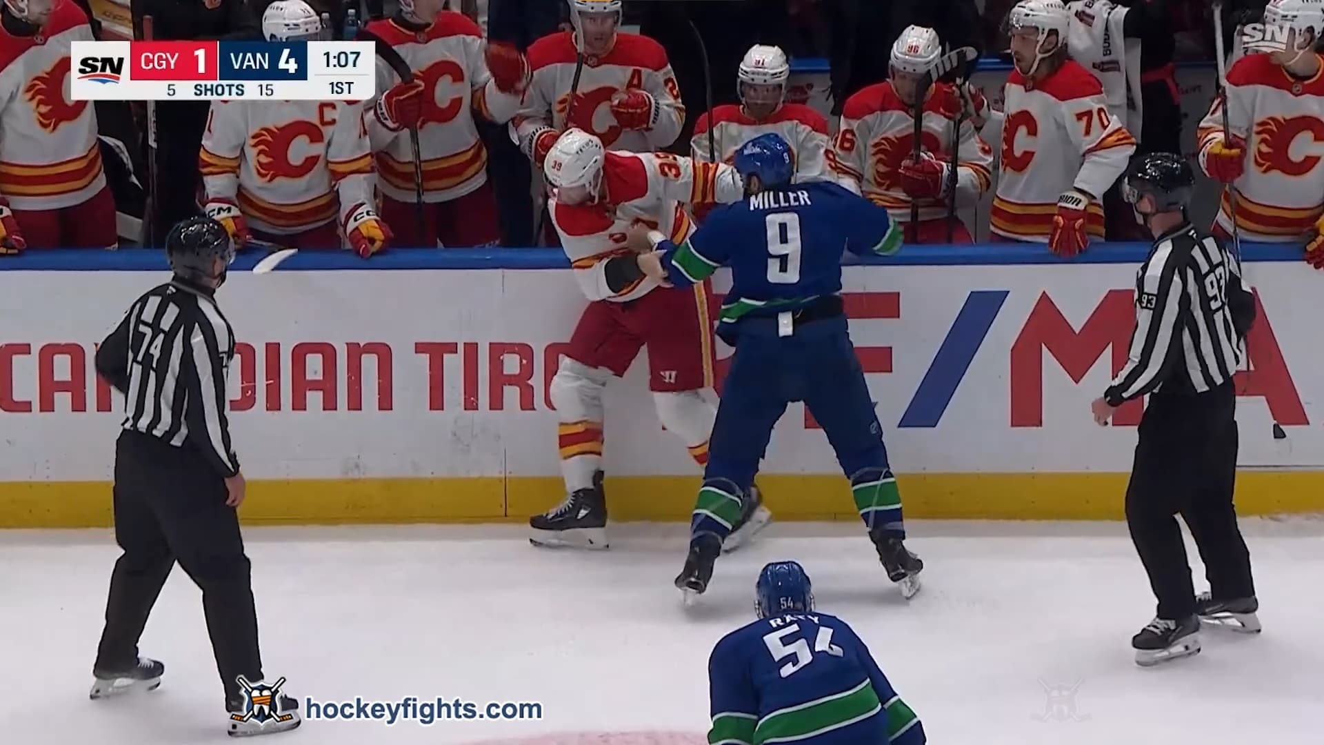 A. Mantha (CGY) vs. J. Miller (VAN)