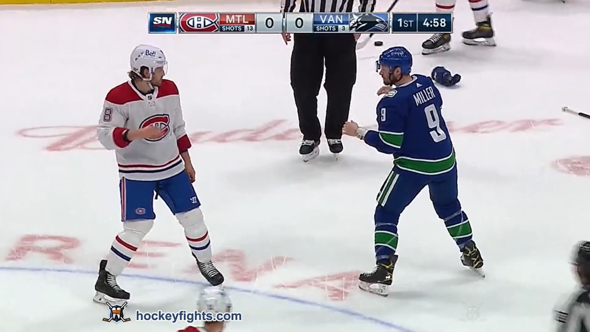 B. Chiarot (MTL) vs. J. Miller (VAN)