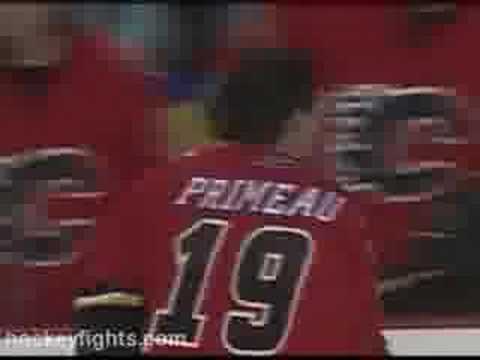 M. Bell (SJS) vs. W. Primeau (CGY)