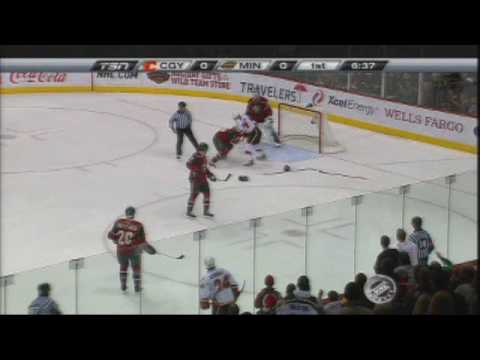 R. Bourque (CGY) vs. N. Schultz (MIN)