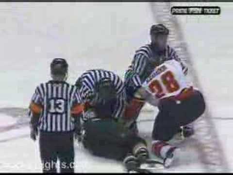 R. Regehr (CGY) vs. G. Parros (ANA)