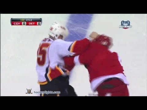 S. Begin (CGY) vs. J. Tootoo (DET)