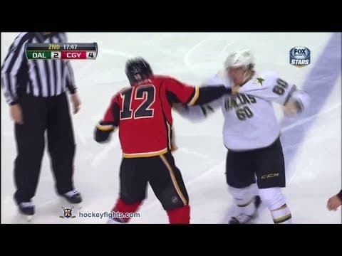 A. Roussel (DAL) vs. J. Iginla (CGY)