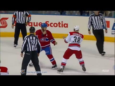 B. Prust (MTL) vs. M. Corrente (CAR)