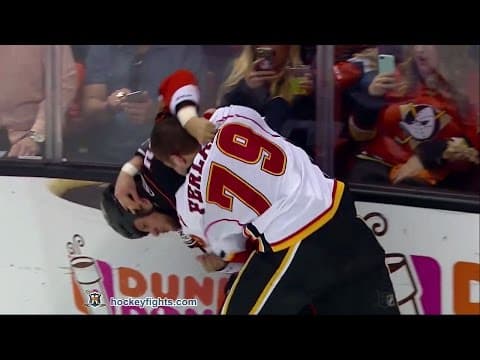 M. Ferland (CGY) vs. K. Bieksa (ANA)