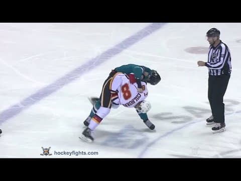 J. Colborne (CGY) vs. M. Mueller (SJS)