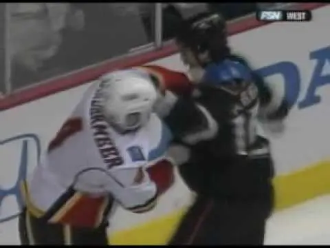 J. Vandermeer (CGY) vs. G. Parros (ANA)