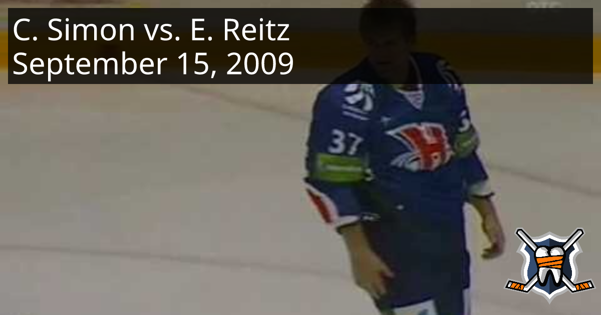 Chris Simon vs. Erik Reitz, September 15, 2009 - Vityaz Chekhov vs. HC ...