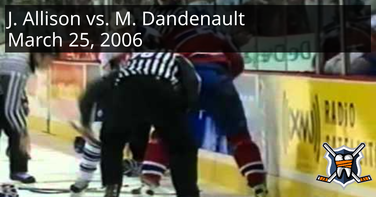 Jason Allison Vs. Mathieu Dandenault, March 25, 2006 - Toronto Maple ...