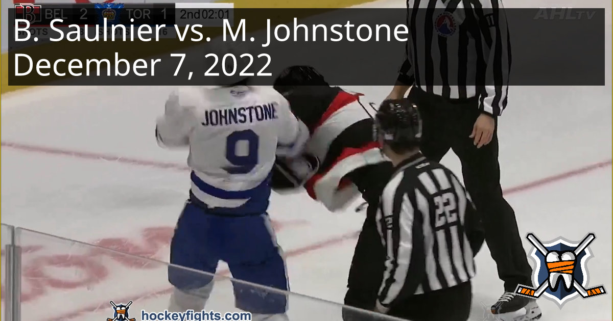 Brennan Saulnier Vs. Marc Johnstone, December 7, 2022 - Belleville ...