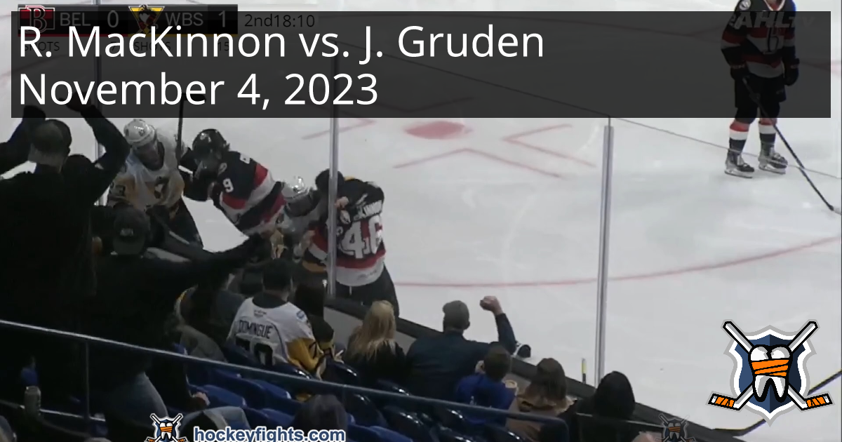 Ryan MacKinnon Vs. Jonathan Gruden, November 4, 2023 - Belleville ...