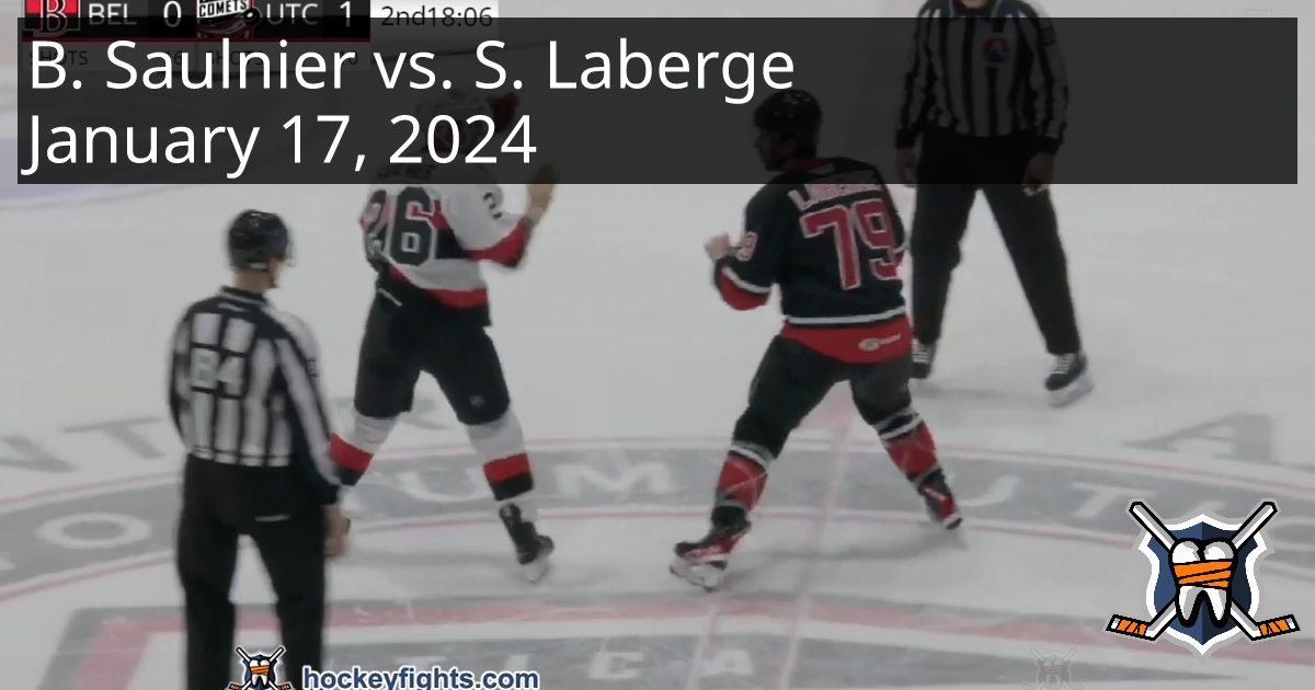 Brennan Saulnier Vs. Samuel Laberge, January 17, 2024 - Belleville ...