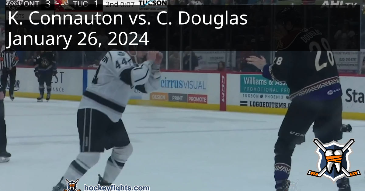 Kevin Connauton vs. Curtis Douglas, January 26, 2024 - Ontario Reign vs ...