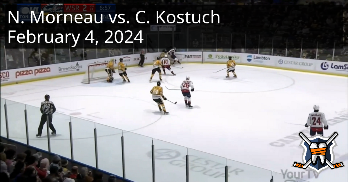 Noah Morneau Vs. Carter Kostuch, February 4, 2024 - Windsor Spitfires ...