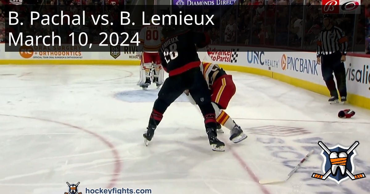 Brayden Pachal Vs. Brendan Lemieux, March 10, 2024 - Calgary Flames Vs ...